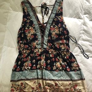 Fall floral tank